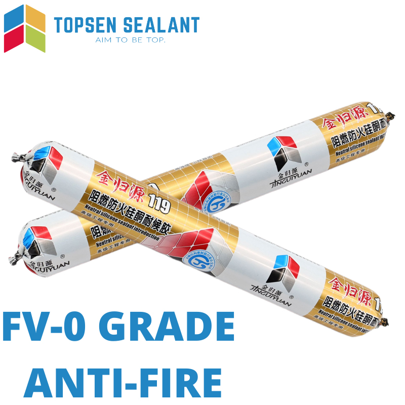 Fv-0 Grade Fire Stop Sealant Fast Drying Fireproof Silicone Sealant