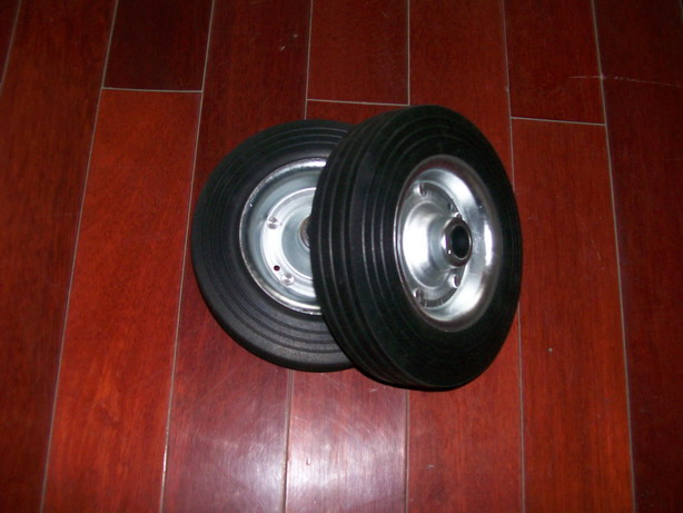 Rubber Powder High Quality Galavanization No-Need Inflat Solid Rubber Wheel