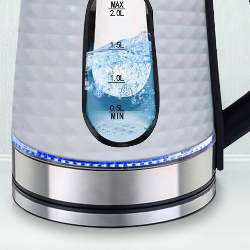 Large-Capacity Boiling Water Kettle to Prevent Dry Burning with Blue Light