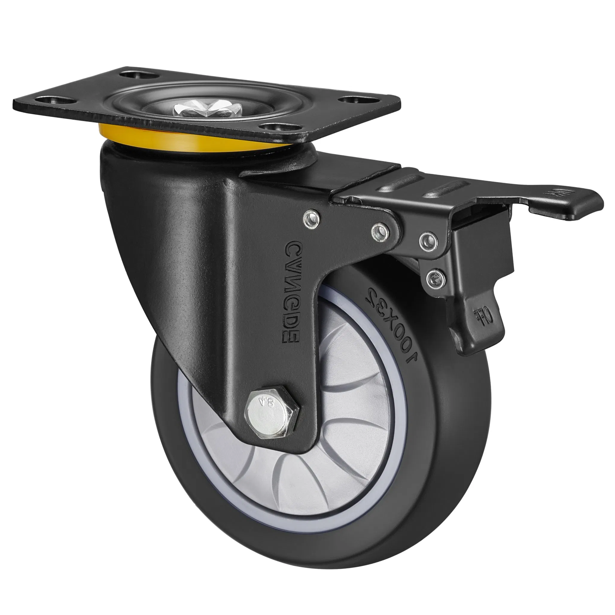 Precision Screw Rod Silent Caster with Dependable Braking System