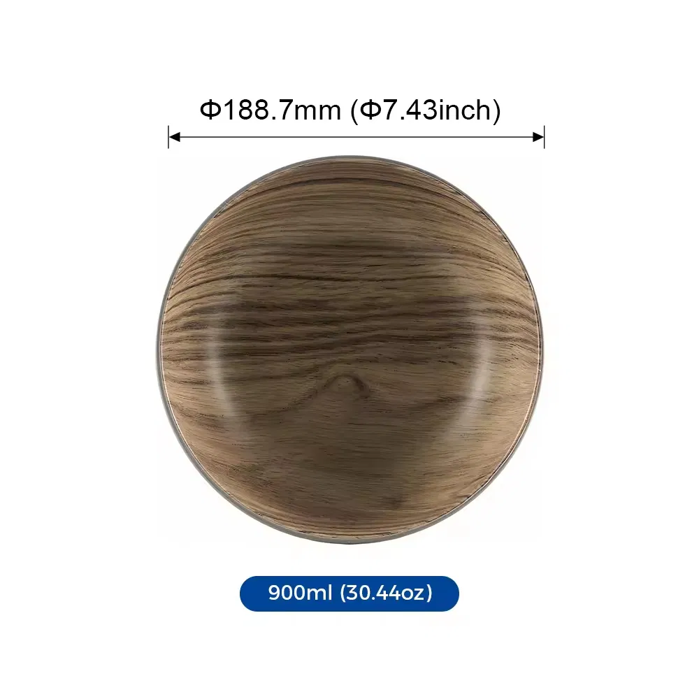 New Style BPA Free Eco Friendly Microwave Safe Snack Soup Salad Ramen Bowls 900ml Plastic Kitchen Mixing RPET Bowl