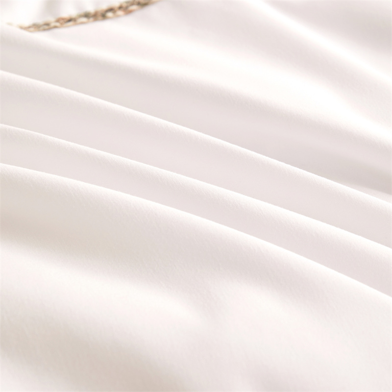 White Bed Textile Bedding Set No Duvet Cover Silk Floss Colchas Colcha Embroidery Quilt for Cold Sleepers