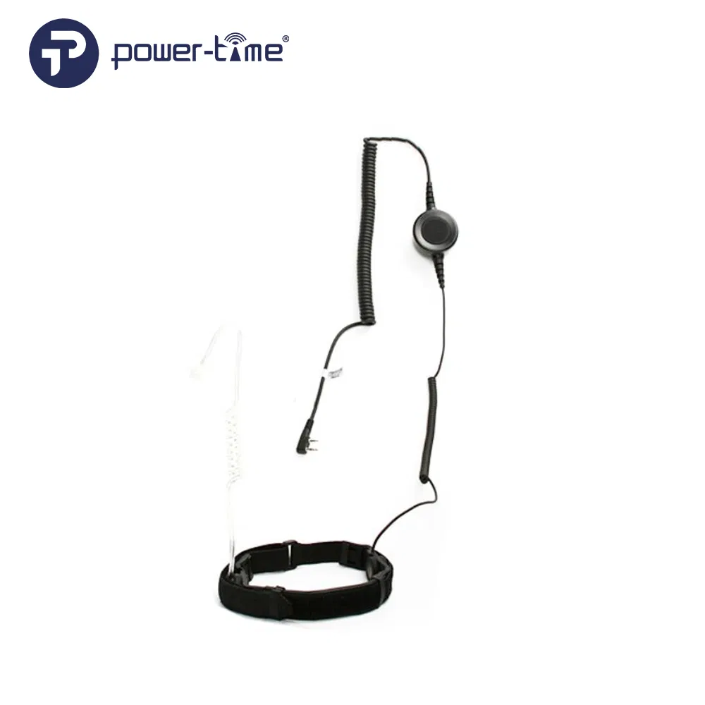 Throat Bone Conduction Microphone Headset with Big Ptt