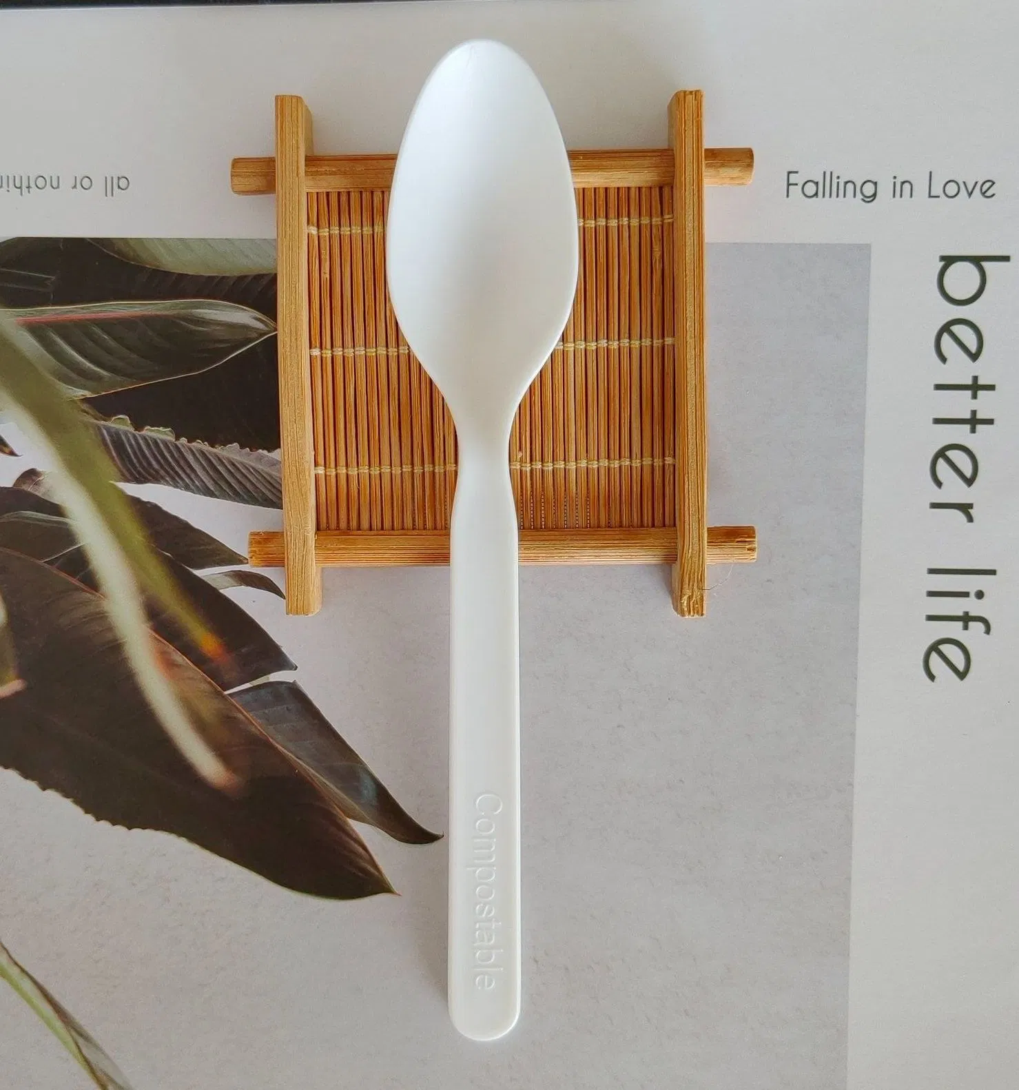 Disposable 100% Eco Friendly Cpla Eco Compostable Spoons Forks Knives Cutlery