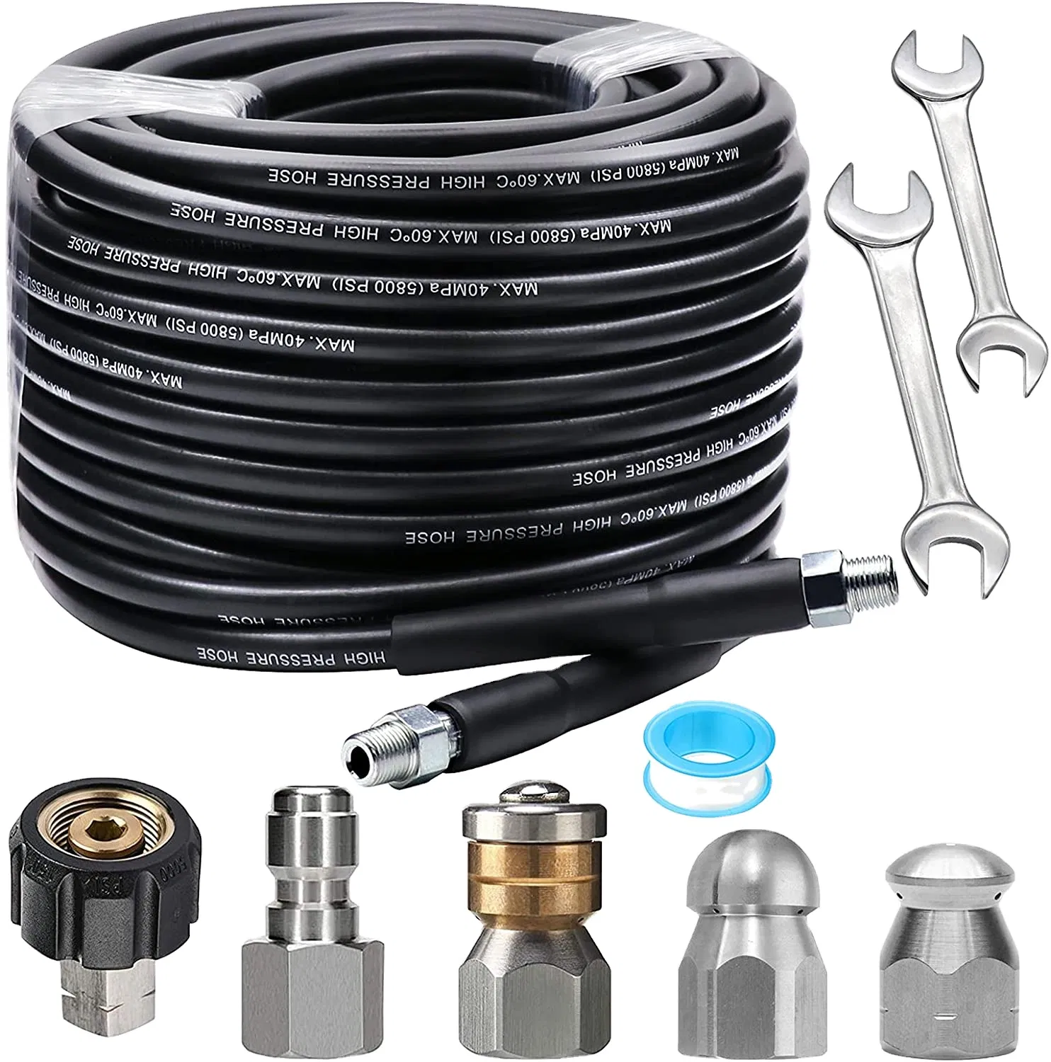 5800 Psi High Pressure Hoses for Cleaning Machines Rubber Steel Wire Hoses High Pressure Hoses