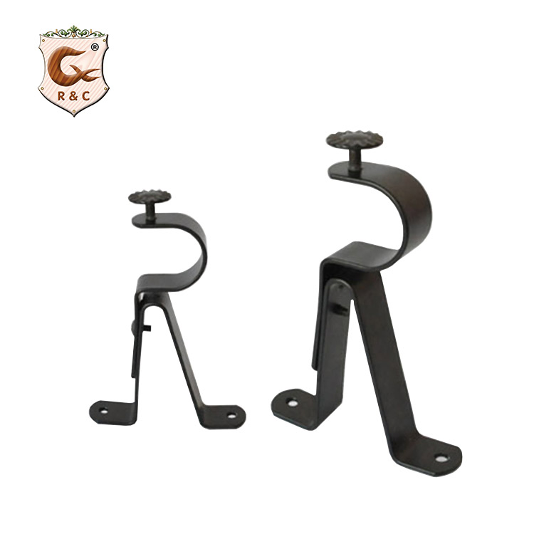 Manufacturers High Quality Window Metal Antique Brass Curtain Rod Bracket