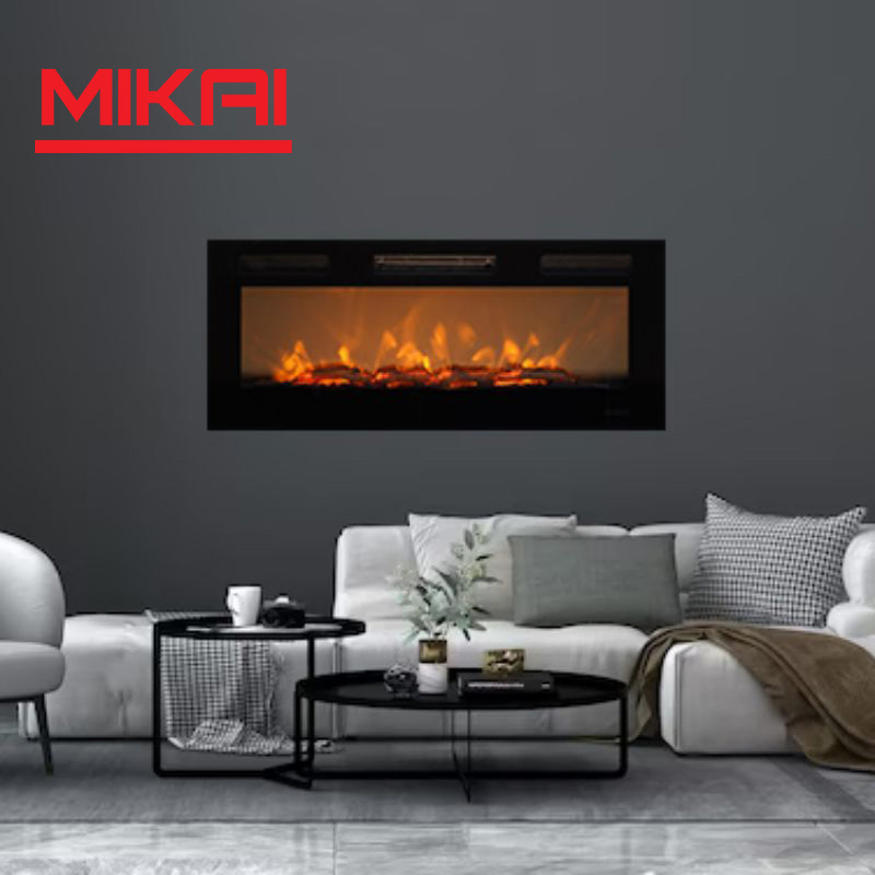 3D Frame Glass Screens Electric Remote Control 3D LED Decorative 220V Wall Electric Fireplace Heater