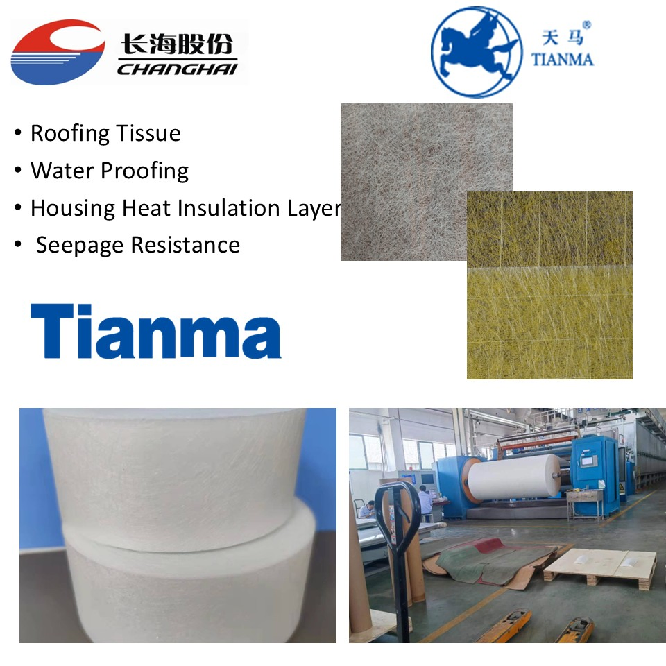 Glass Fiberglass Roof Tissue, Glass Veil for Bitumen Mat 50GSM/30GSM