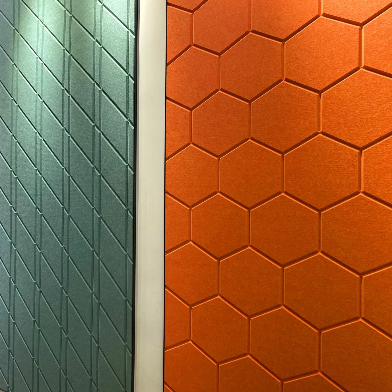 Acoustic Hanging Acoustic Screen Carved Polyester Fiber Soundproofing Wall Panel