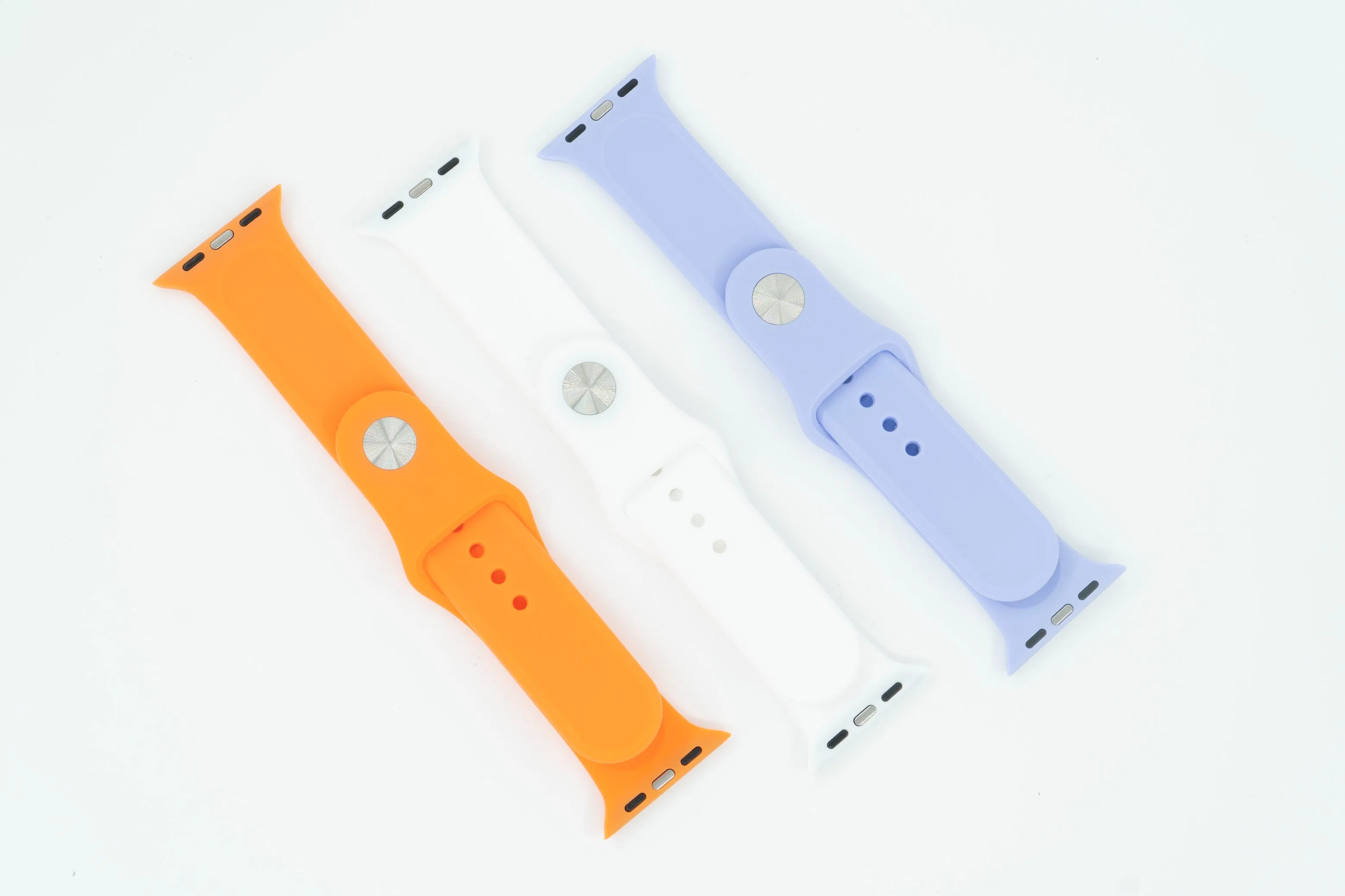 High Quality 2 In1 Silicone Watch Bands for Apple Watch Bumper Case 38mm 41mm 44mm Straps