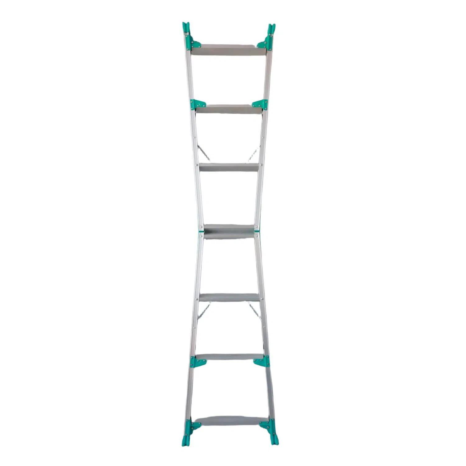 Lightweight Easy-Carry Handle Multi-Purpose 6-Step Folding Ladder with Anti-Slip Wide Pedals for Home Use