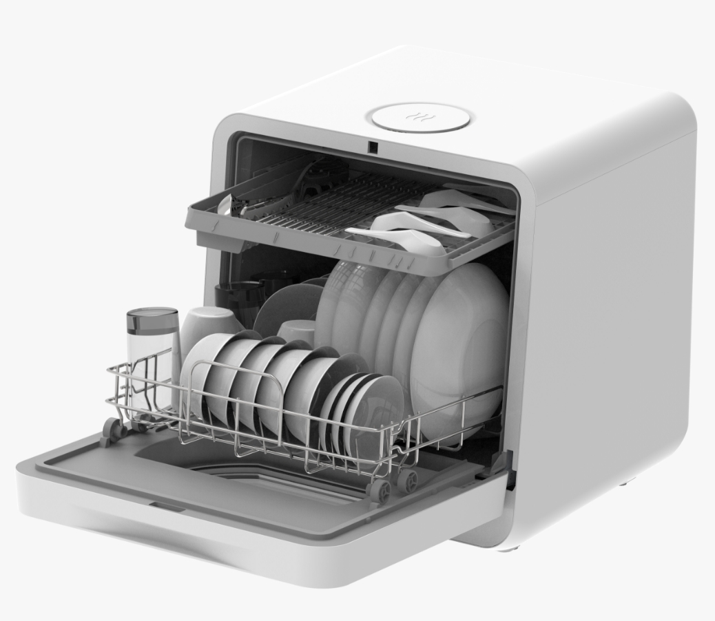 Portable Mini Tabletop Dishwasher, with 6 Major Washing Functions and 83-Hour Long-Term Preservation