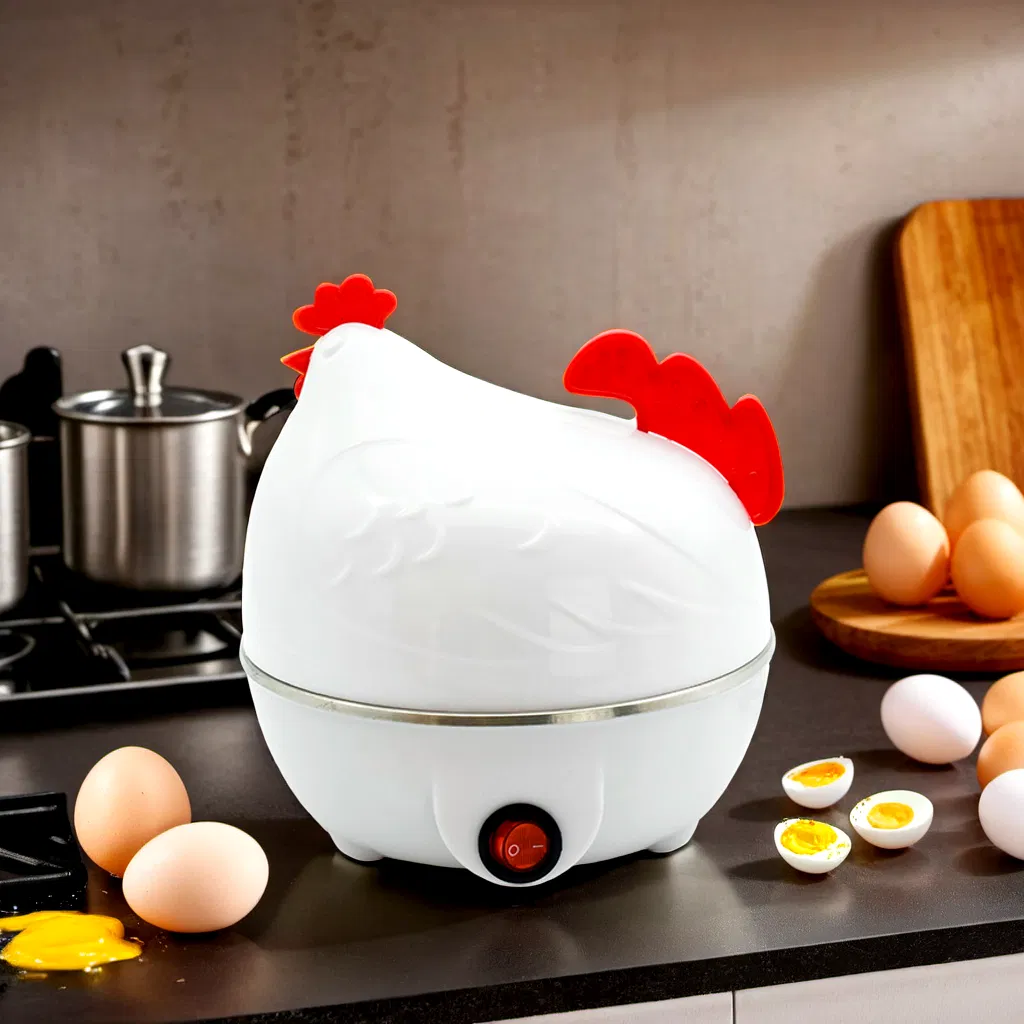 Electric Egg Cooker with Compact Design and Egg Steamer Function