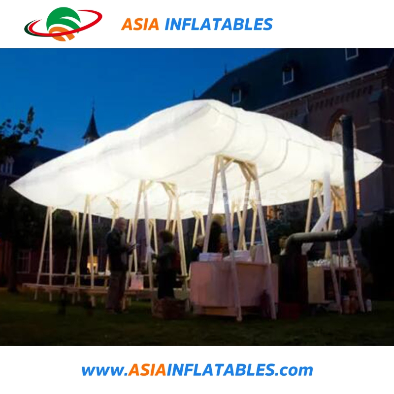 Advertising Decoration Inflatable White Cloud Roof with Light