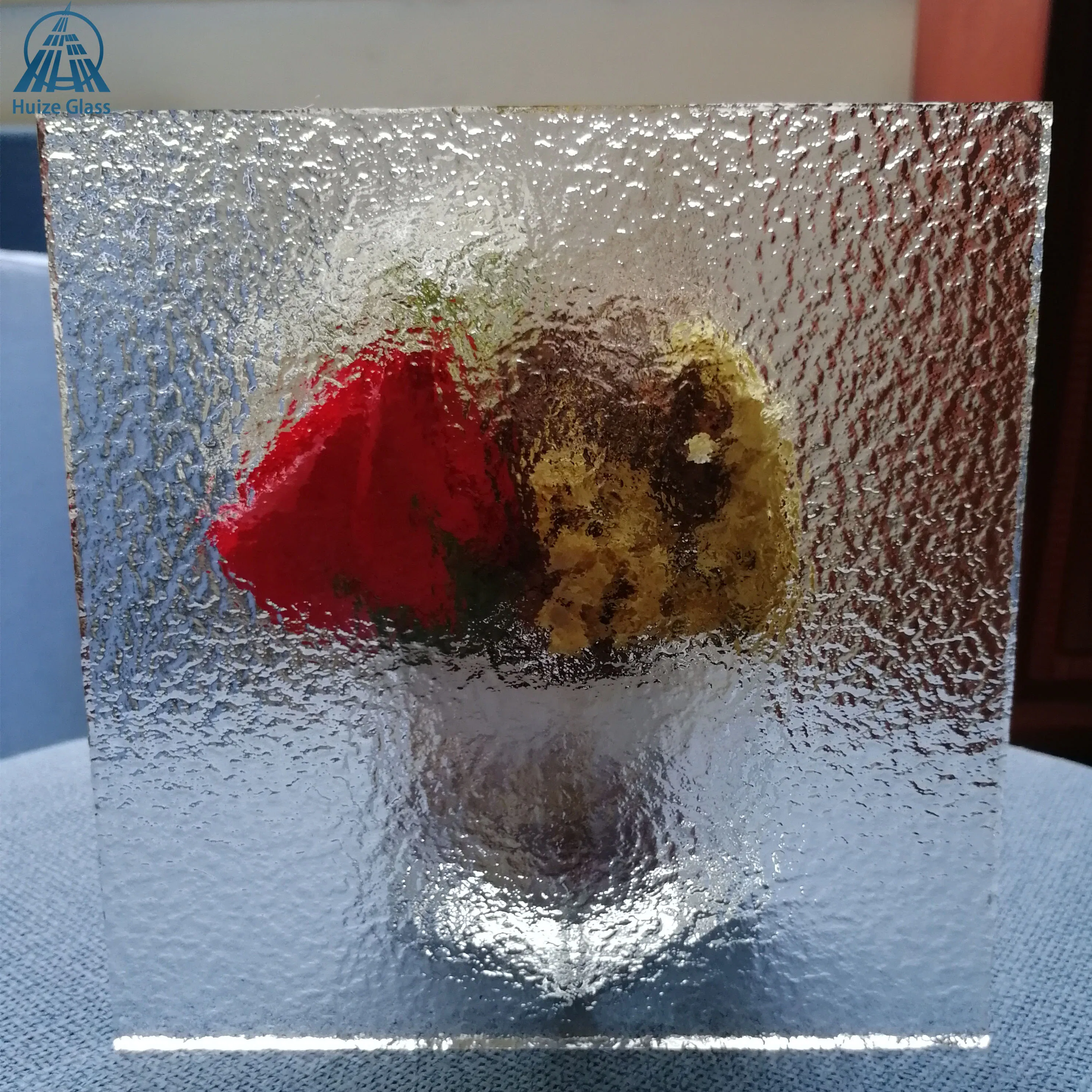 New Design Customized Home Decoration Patterned Baroque Glass Texture Cast Glass