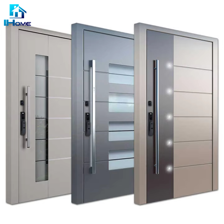 Entry Main Security Waterproor Aluminium Exterior Pivot Front Entrance Composite Wood Door