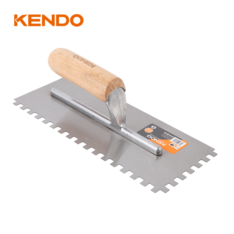 Kendo Plastering Trowel with Teeth Ideal for Applying Adhesive or Plaster and Levelling