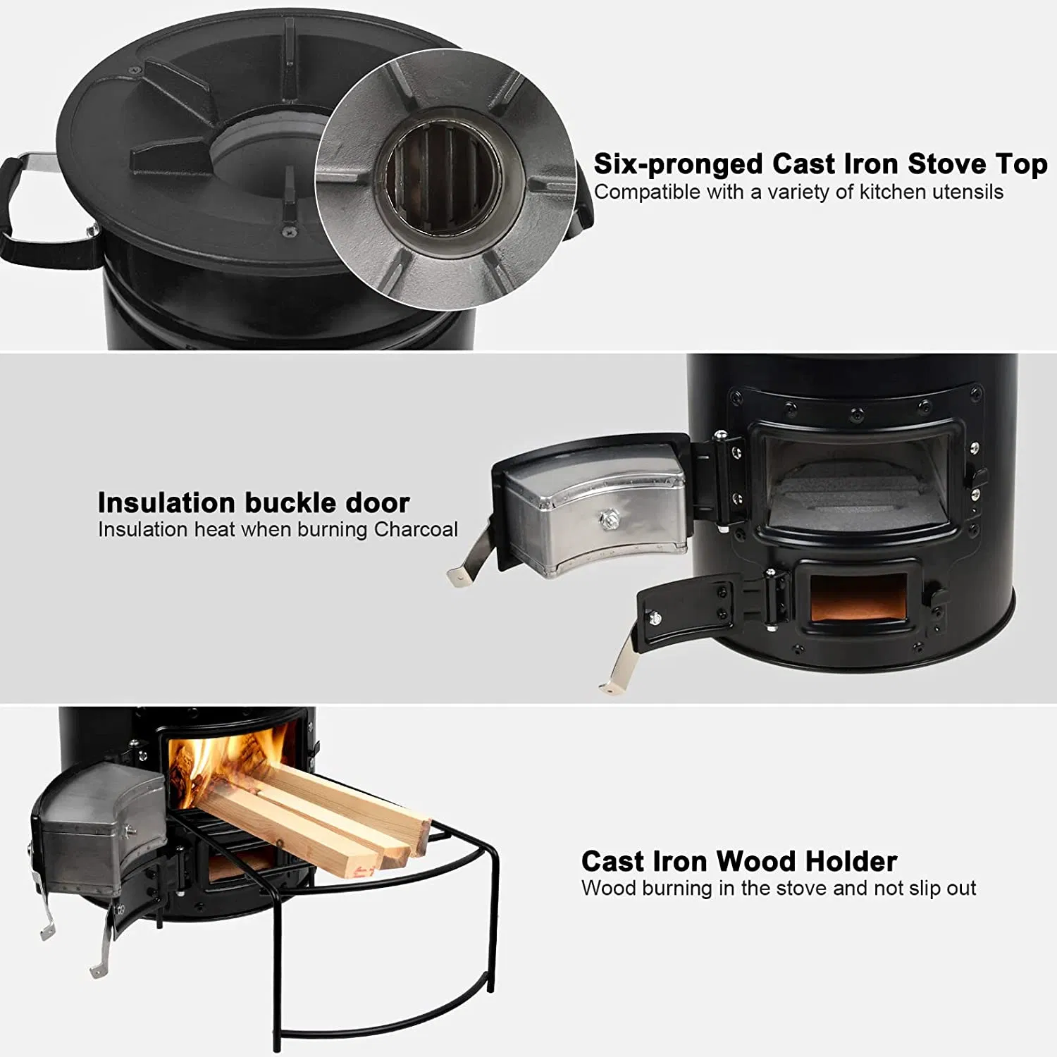 High Efficiency Wood Saving Camp Stove Outdoor Cooking Stove for BBQ Picnic