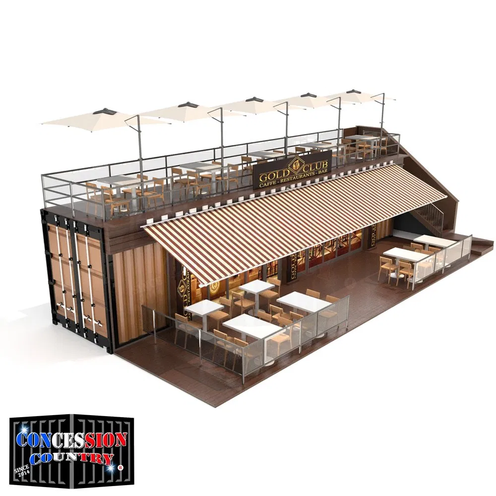 Free Design Shipping Container Cafe Food Kiosk Booth Container for Coffee Shop