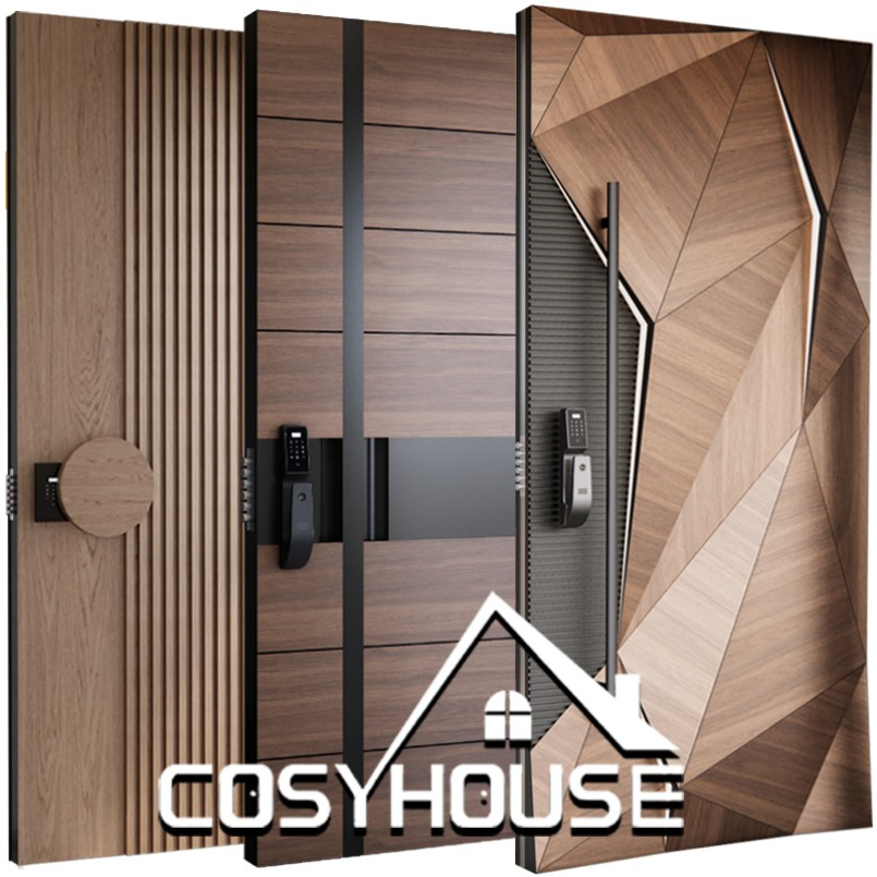 Minimalist Cast Aluminum Exterior Door with Modern Luxury Style