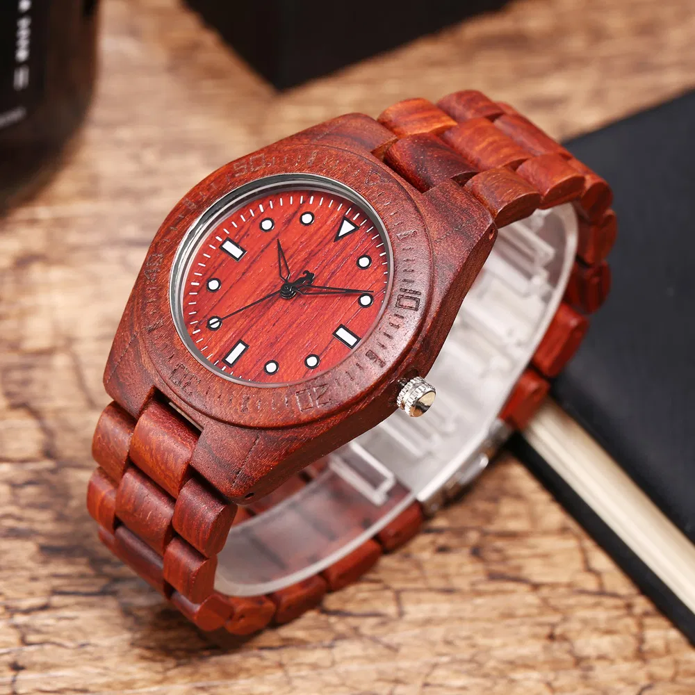 Factory Wholesale Men's Sandalwood Quartz Fashion Germanium Energy Watch