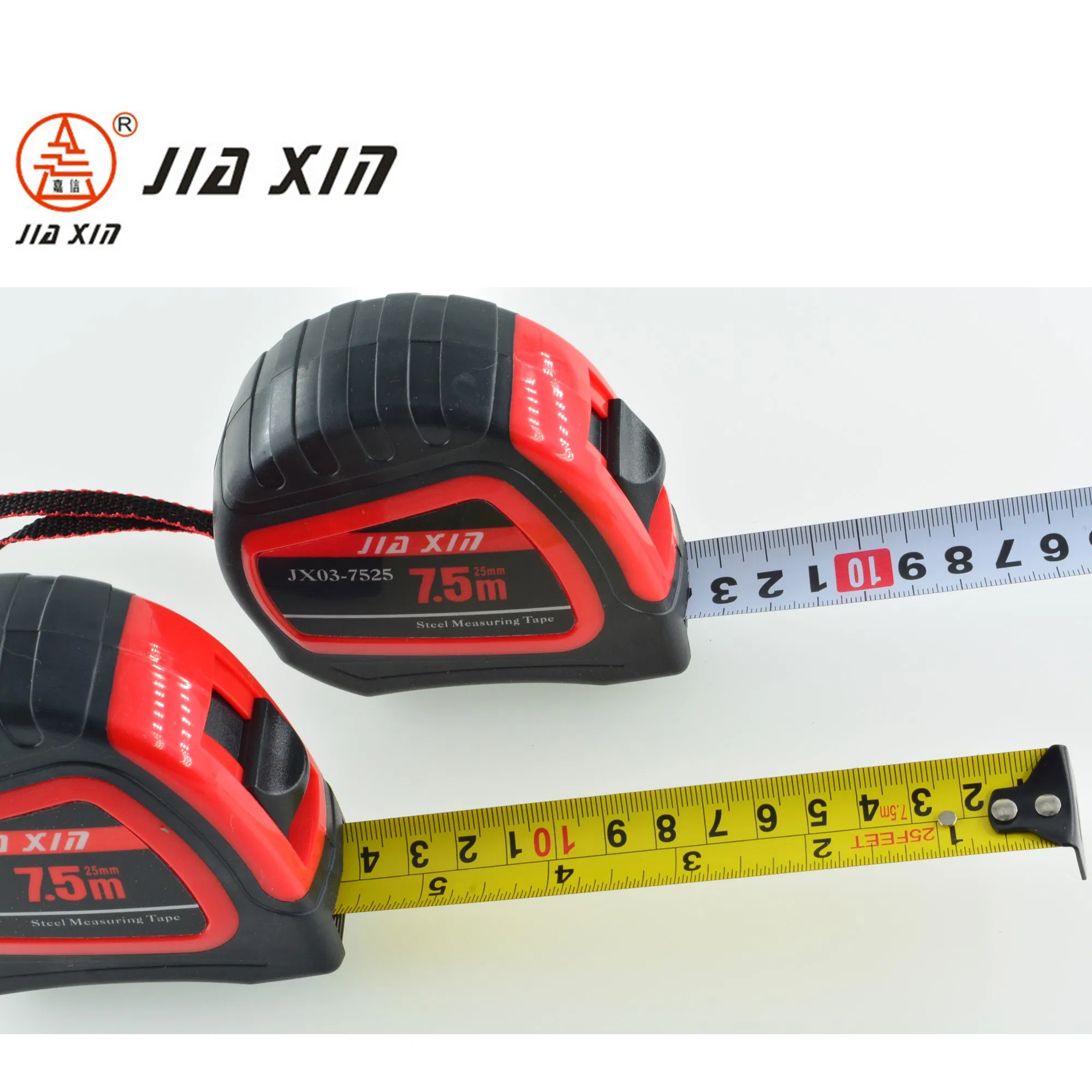 5m Steel Tape Measure with Nylon Coated Dual Blade and Magnetic Hook
