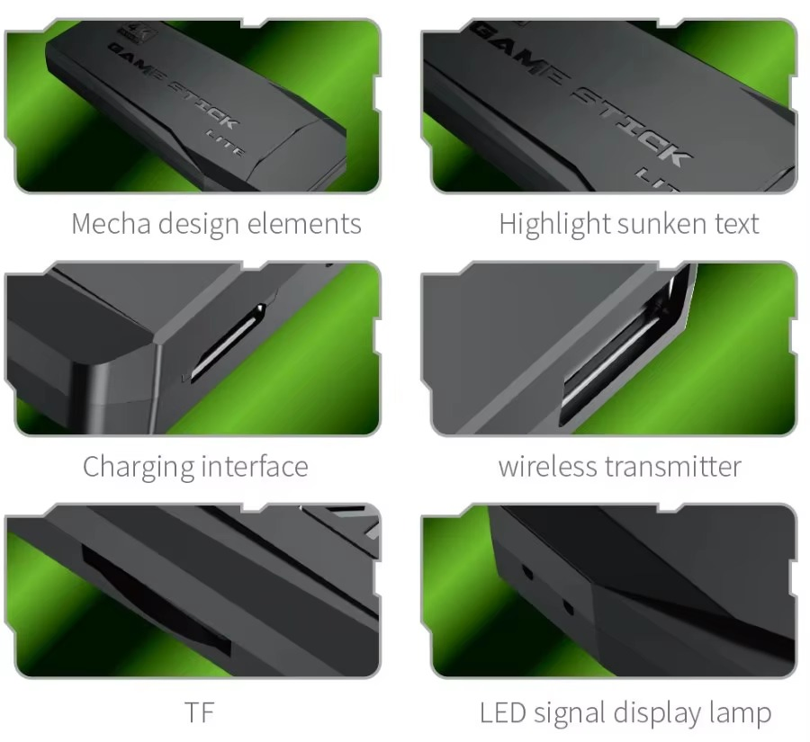 Ретро-консоль M8 Games Sticker 4K с 10000+ игр и 2 джойстиками