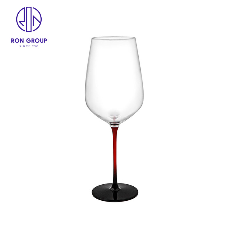 Modern Simple Tang Du Crystal Cup Red Rod Black Bottom Red Wine Glass