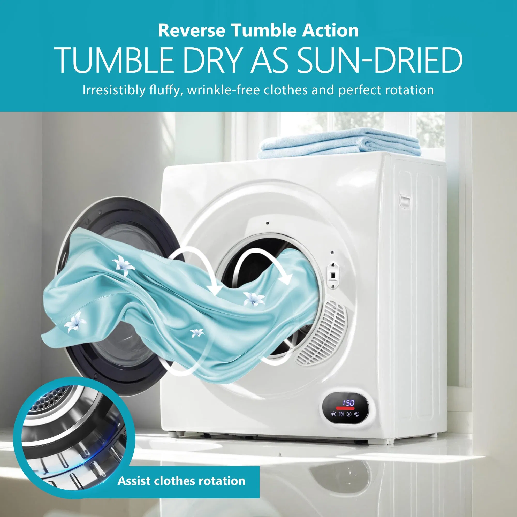 ETL Certified Mini Portable Laundry Dryer for Dorm Room Convenience