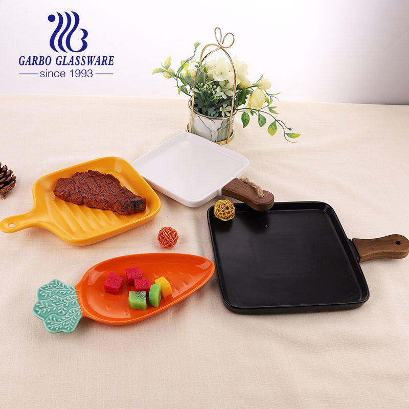 Heat-Resistant Porcelain Flat Bread Toast Baker Microwave Oven Safe 10" Ceramic Baking Pan