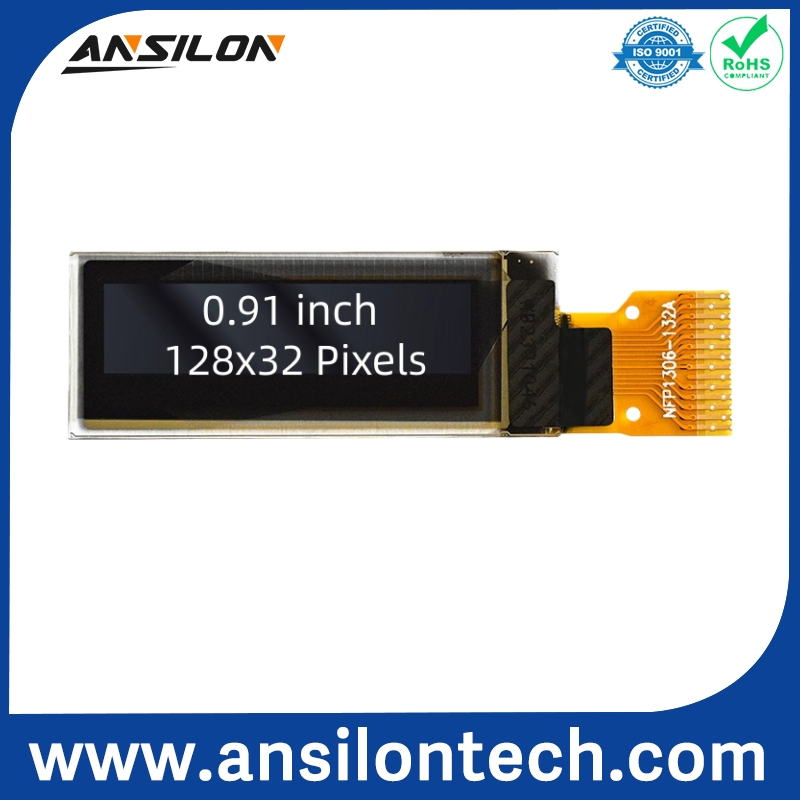 OLED-дисплей 0.91 дюйма 128x32, монохромный