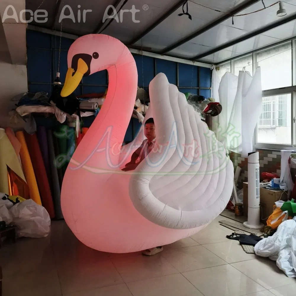 Popular Walking Inflatable Swan Costume for Parade Performance
