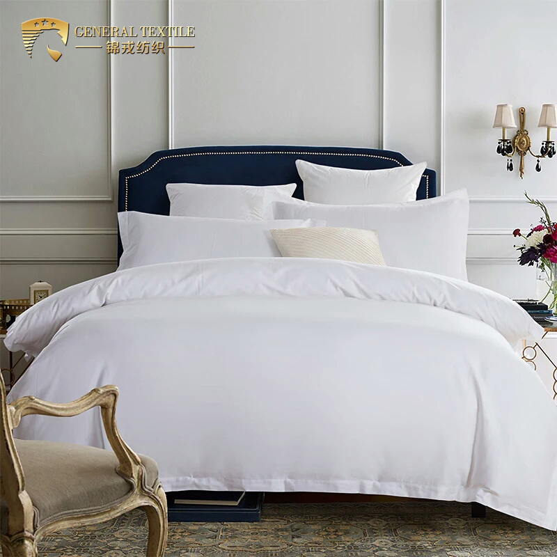 100% Cotton 250tc Queen Size 3cm Stripes White Bed Sheets