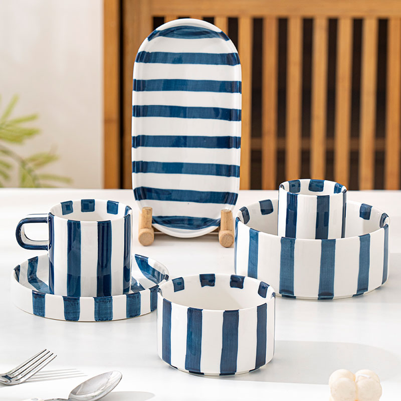 Modern Design Ceramic Dinnerware Salad Bowl Food Serving Bowl for Home