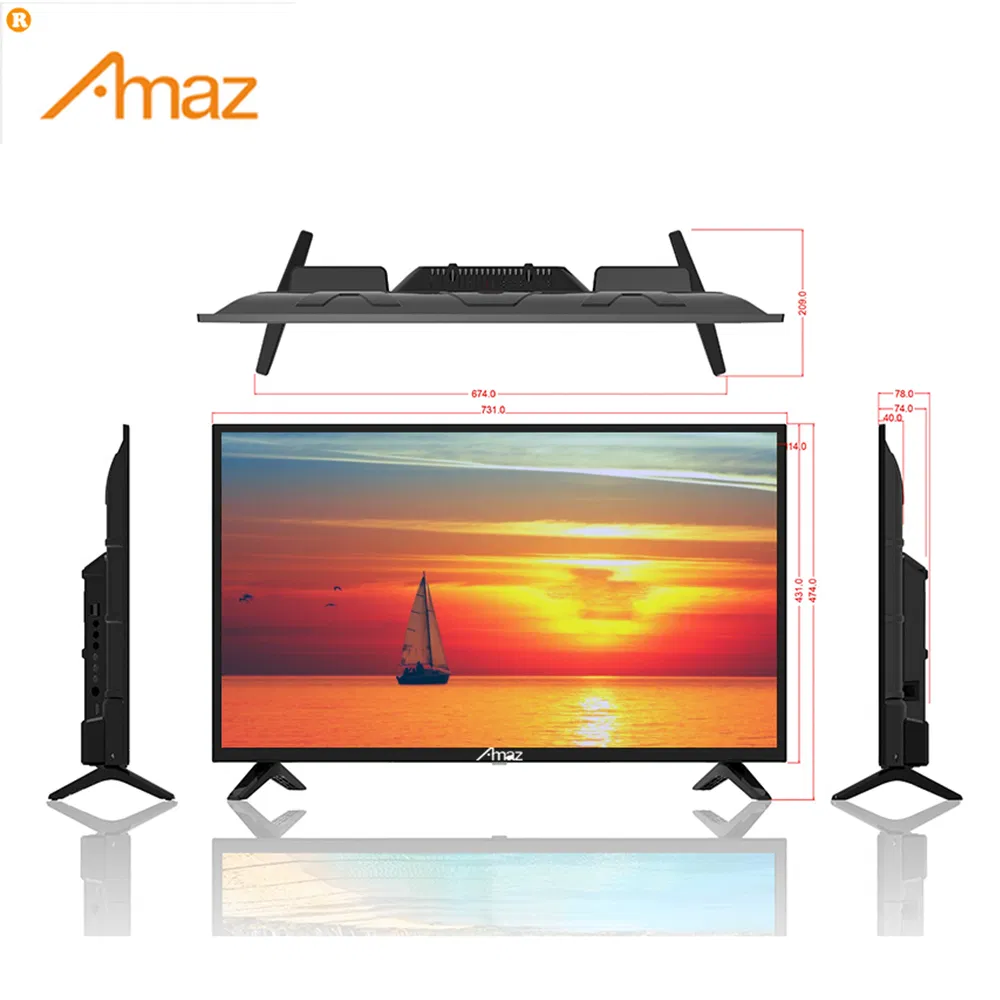 Amaz Android Smart LED TV 32 43 50 55 65 75 85 Inch Frameless 4K Dled TV