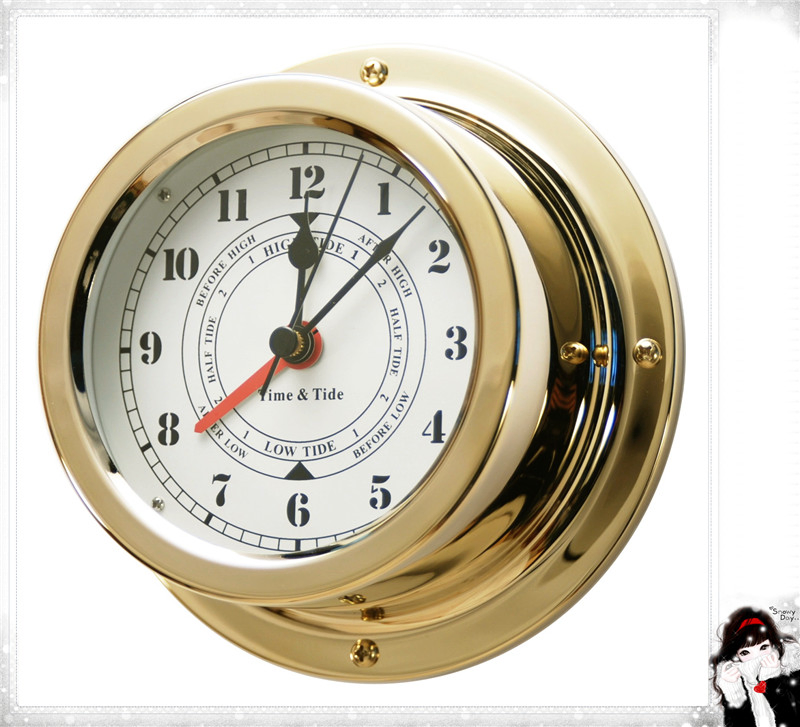 Elegant 150mm Brass Quartz Clock for Stylish Home Decor