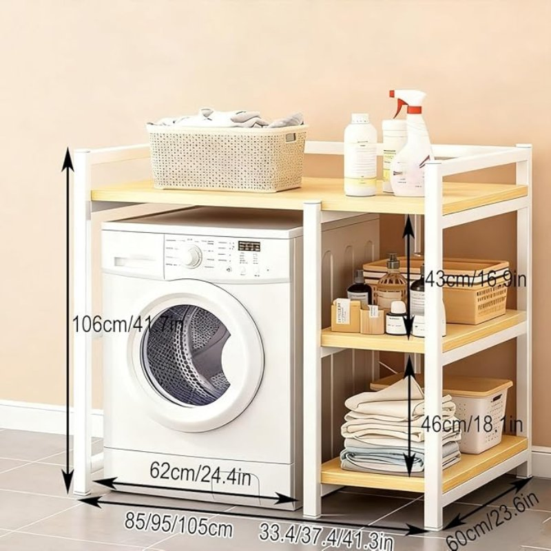 Dual-Layer Household Floor Storage Rack for Dryer & Washing Machine Cross-Border Upper & Lower with Dinnerware Type