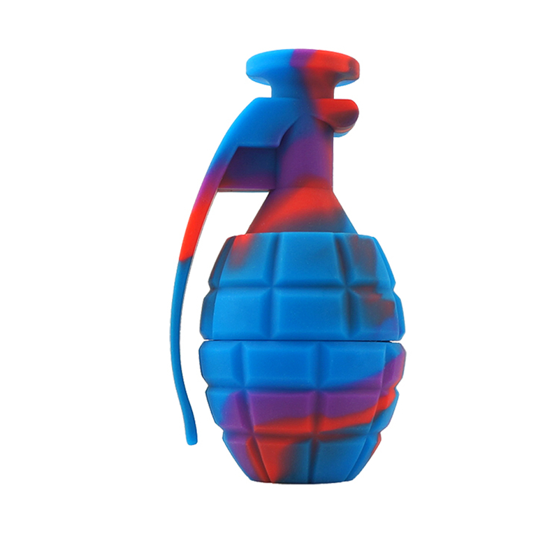 Mixed Colored Grenade Titanium Nail & Jar Silicone Nectar Collector