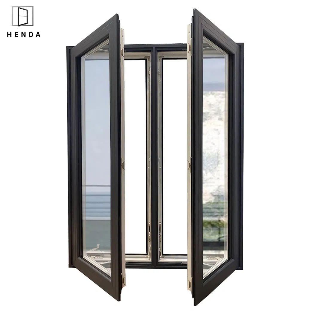China Factory 65/110/90 Series Aluminum Profile New Window Grill Design Thermal Break 304# Stainless Mesh Fly Screen Aluminum Casement Window