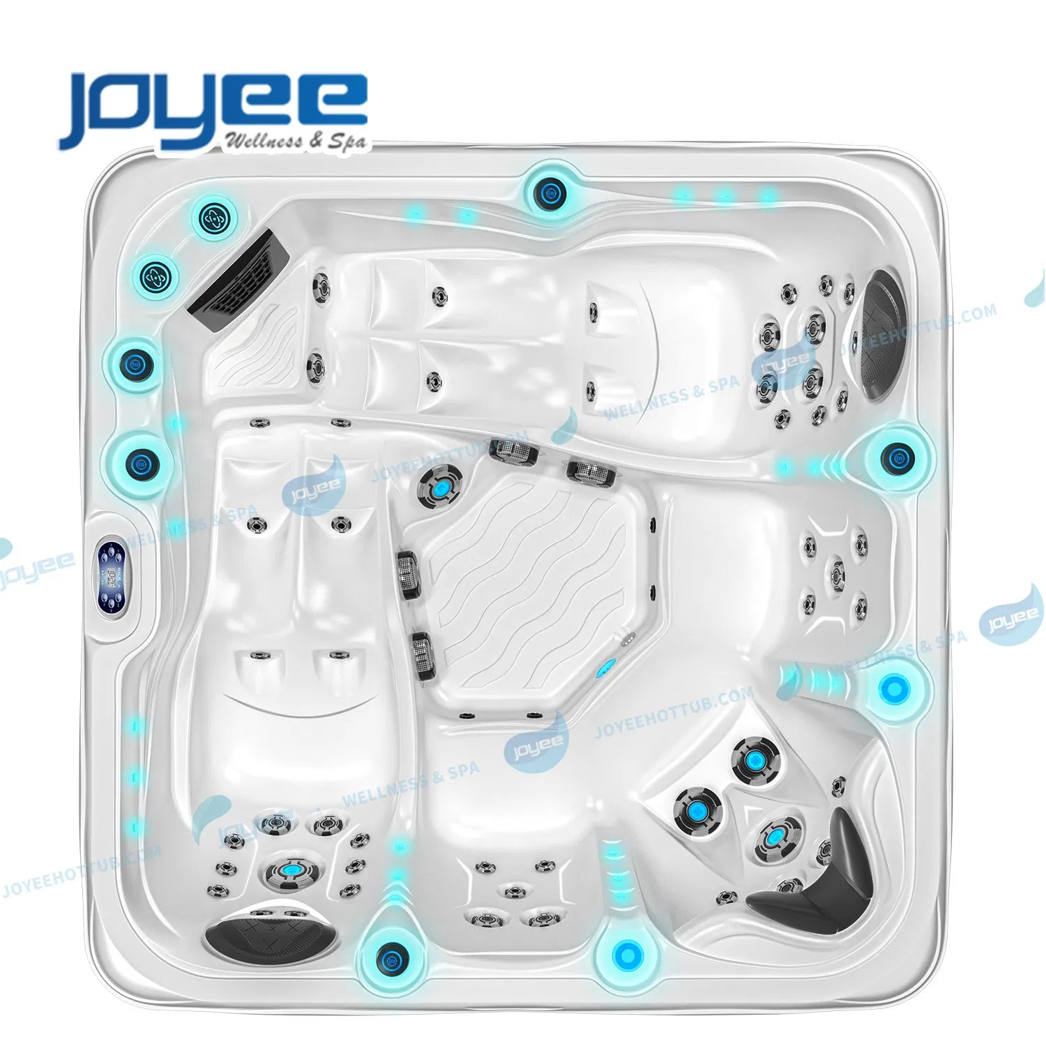 Joyee Acrylic Garden 5person Family Whirlpool Outdoor Massage SPA Jacuzzis