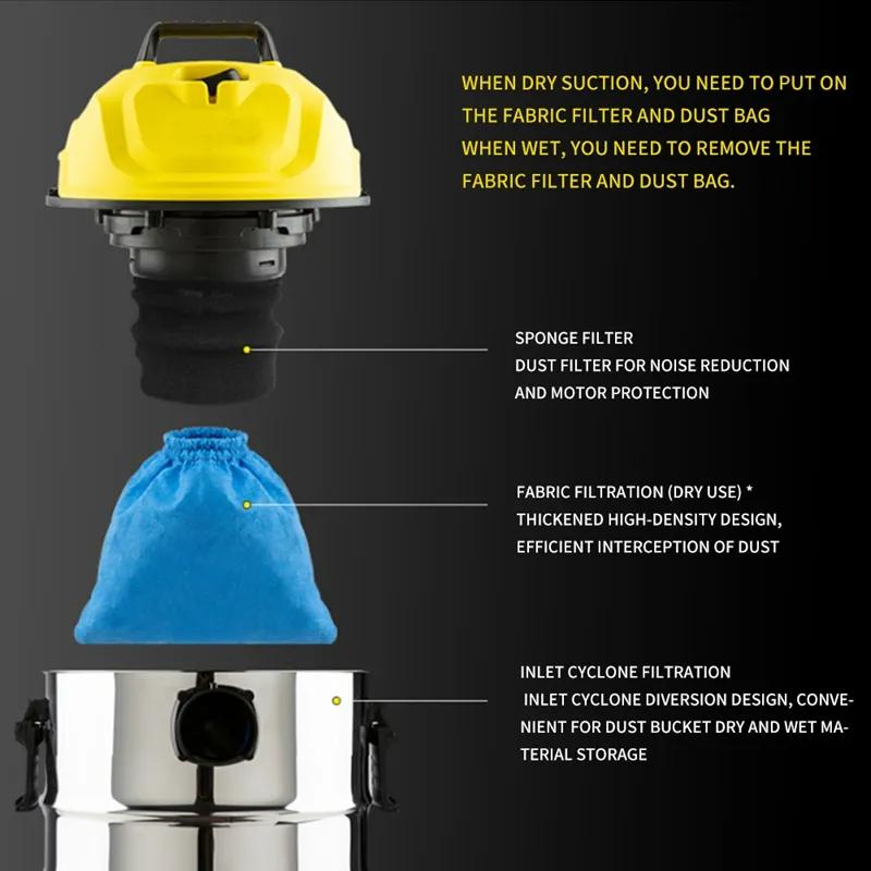 Protective Filter Bags Wet and Dry Foam Filter for Karcher Wd Nt Mv1 Wd1 Wd2 Wd3 Vacuum Cleaner Parts Accessories