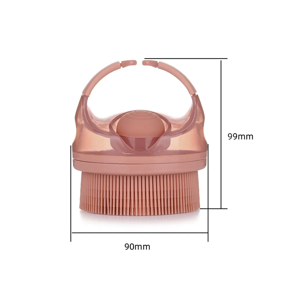 Silicone Soap Dispenser Bath Brush Exfoliating Body Shampoo Shower Scrubber Massage Brush