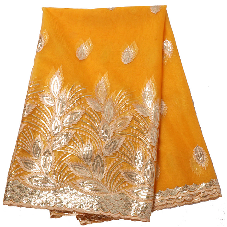 Кружево африканское вышитое с блестками для свадебного платья