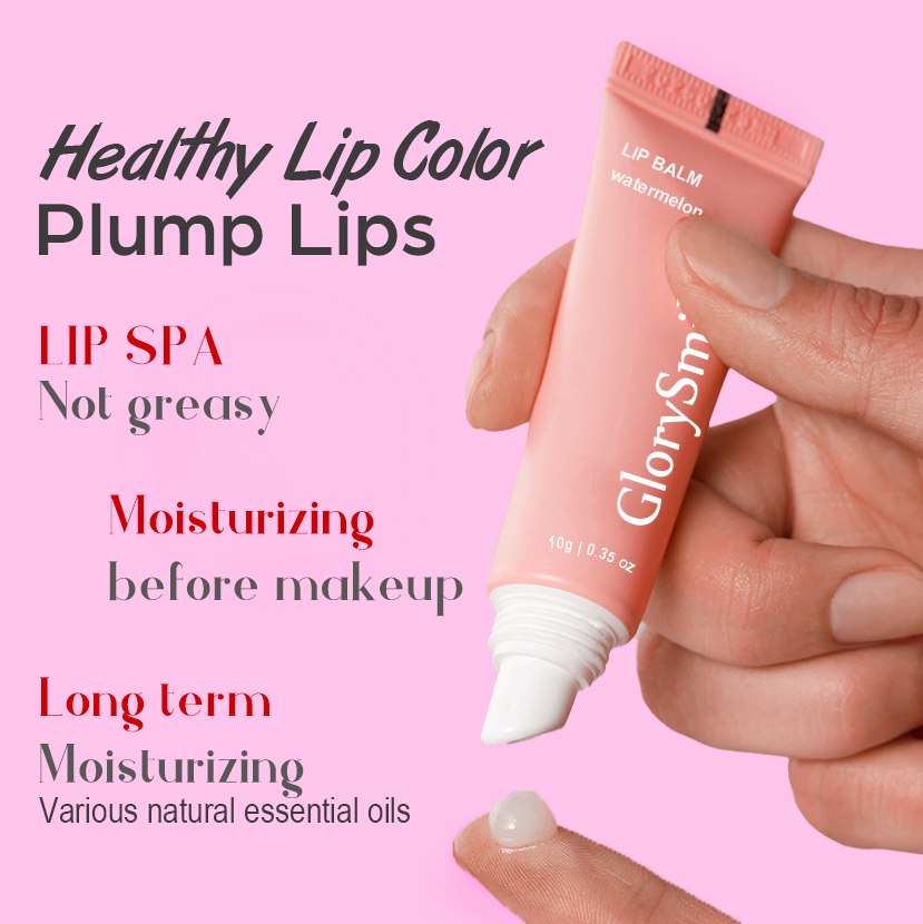 Custom Strawberry Flavor Pink Lip Balm Overnight Sleep Lip Care Mask