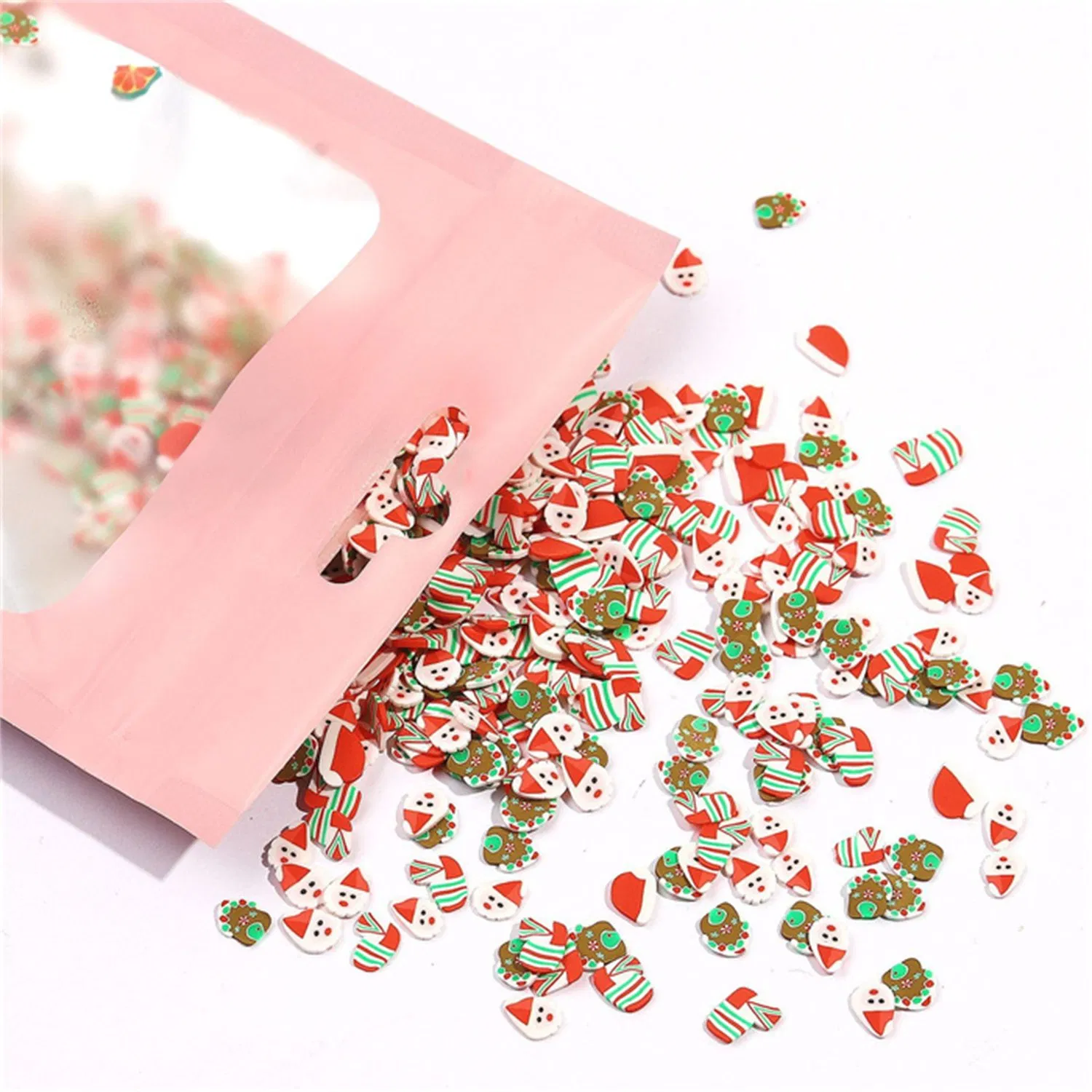 Boxed Christmas Soft Pottery Slice Nail Art Decorations DIY Handmade Materials Manicure Decorations