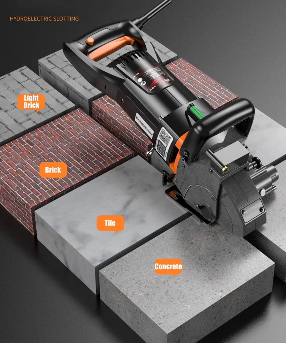 Patented Electric Wall Chaser Grooving Machine Concrete Power Cutter