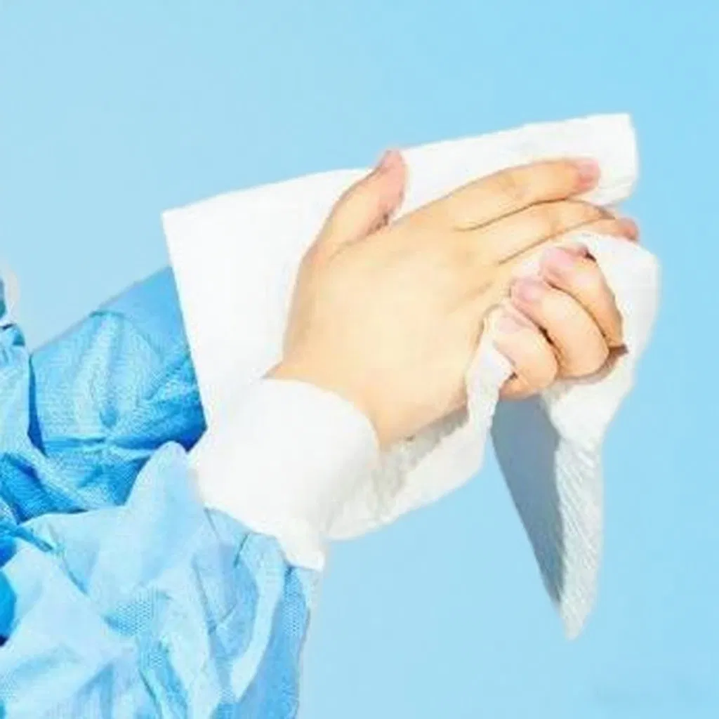 Three Colors Strong Oil/ Water Absorption Medical/Kitchen Scrim Paper Lint-Free Dustless