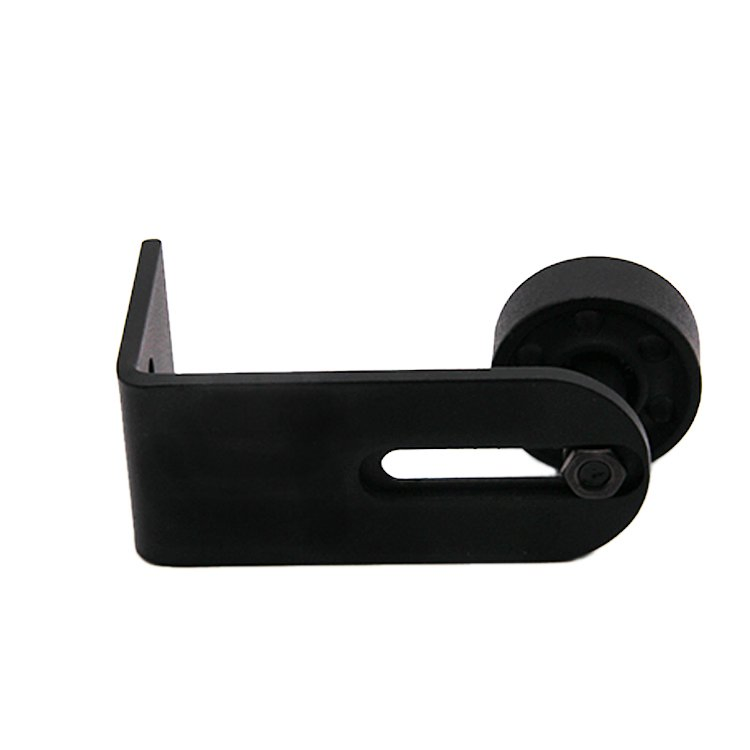 Black Barn Door Bottom Floor Guide Adjustable Roller Powder Coated Stay Roller