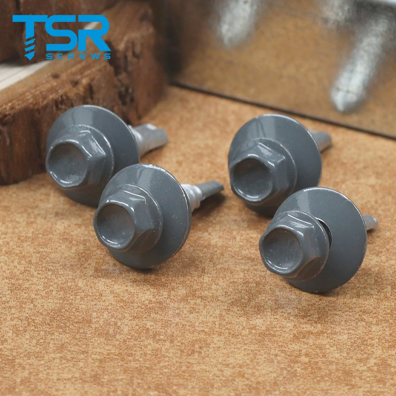 China Fasteners DIN7504K Painting Hex Washer Head Tek Roofing Screw