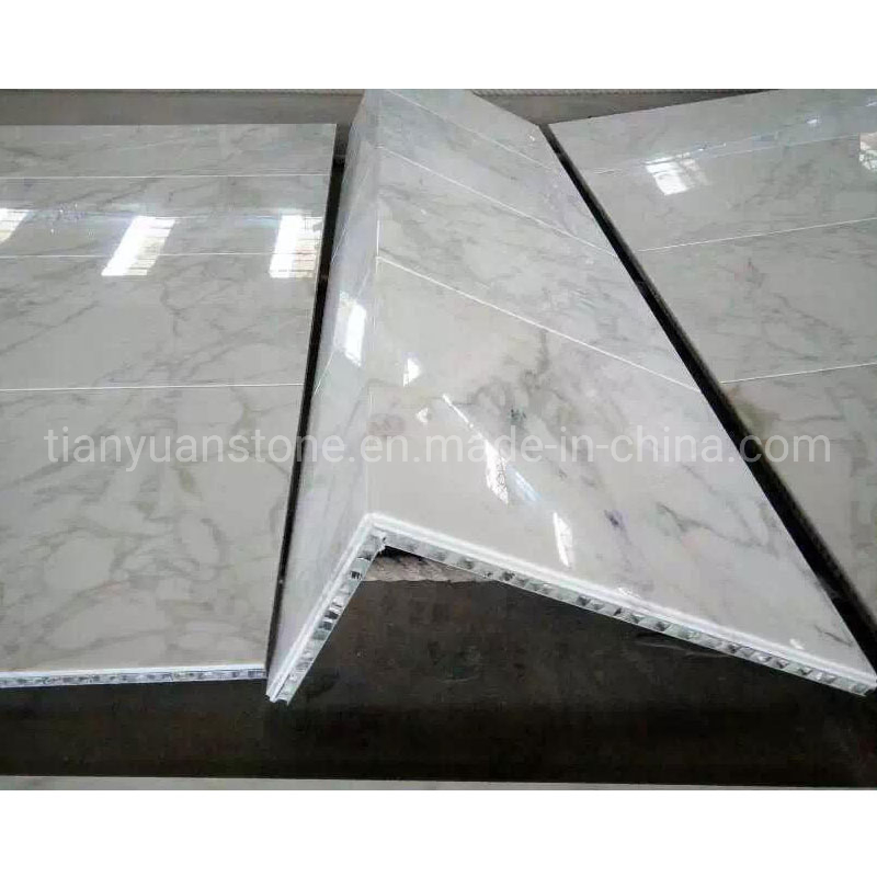 Light Emperador Marble Aluminum Honeycomb Panel Composite Wall Panel